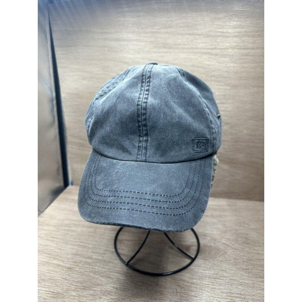 REI Fur Ear Flap Hat Baseball Cap Fleece Lined Size Small/Medium